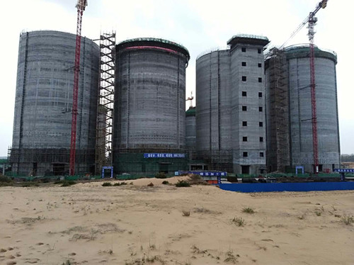 天工公司小保當(dāng)選煤廠末煤倉滑模施工順利告捷
