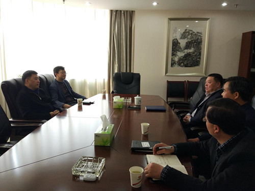 中宇金匯實業(yè)有限公司董事長涂志凱一行蒞臨建設(shè)集團(tuán)交流座談
