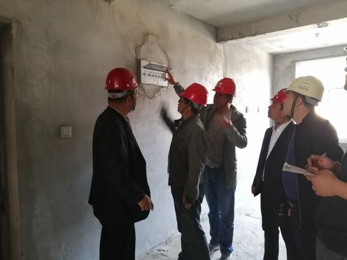 韓城分公司臨涺小區(qū)五棟住宅樓通過分戶預驗收