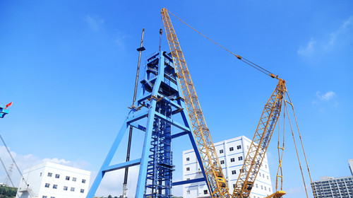 陜煤建設(shè)機(jī)電安裝公司承建的孟村礦主立井井架及天輪工程順利通過(guò)“太陽(yáng)杯”復(fù)查