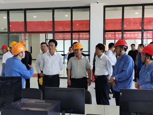 榆林市委書記戴征社，市委常委、常務(wù)副市長李博一行蒞臨榆林市垃圾焚燒發(fā)電項目調(diào)研指導(dǎo)工作