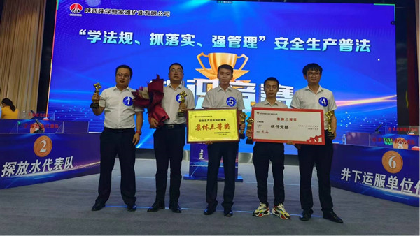陜煤建設(shè)機電安裝公司獲曹家灘礦安全生產(chǎn)知識競賽團體三等獎