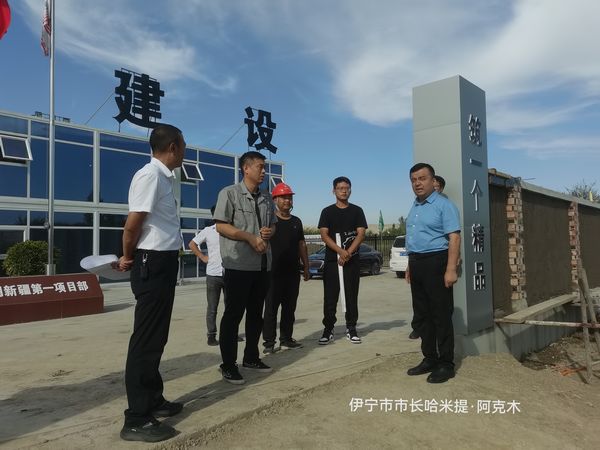 伊寧市委副書記、政府黨組書記、市長哈米提?阿克木蒞臨陜煤建設(shè)天工公司承建的煤炭儲(chǔ)運(yùn)中心基地建設(shè)項(xiàng)目檢查指導(dǎo)工作