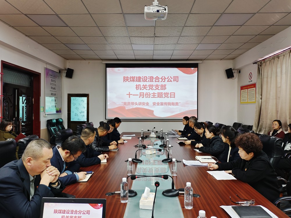 陜煤建設澄合分公司機關(guān)黨支部開展“黨建引領(lǐng)聚合力 安全護航促發(fā)展”主題黨日活動
