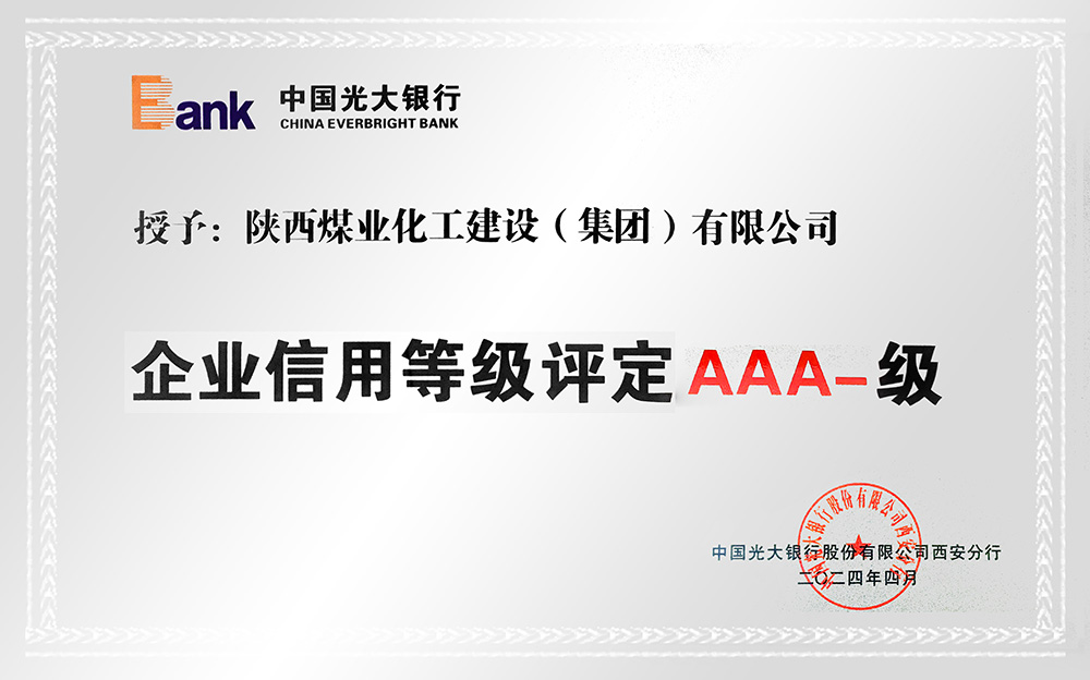 企業(yè)信用等級AAA-、AA+級